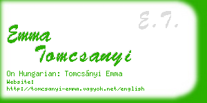 emma tomcsanyi business card